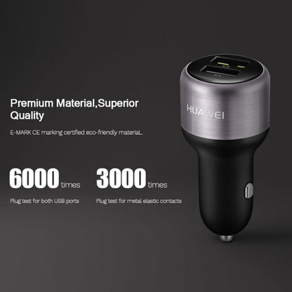 Original Huawei CP31 18W Max Dual USB Port Fast Charging Car Charger (Grey) - In Car by Huawei | Online Shopping UK | buy2fix