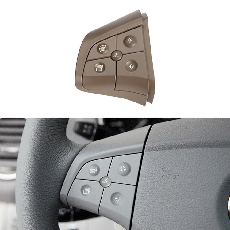 Car Left Side 5-button Steering Wheel Switch Buttons Panel 1648200010 for Mercedes-Benz W164, Left Driving (Coffee) - In Car by buy2fix | Online Shopping UK | buy2fix