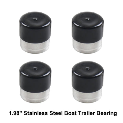 4 in 1 1.98 inch Stainless Steel Boat Trailer Hub Bearings with Protective Covers - In Car by buy2fix | Online Shopping UK | buy2fix