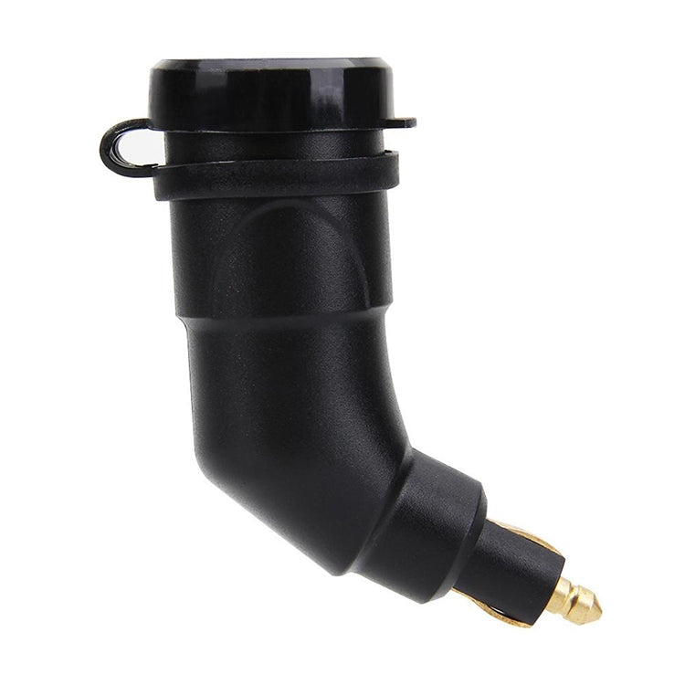 German European Standard Small Caliber Motorcycle Charger Cigarette Lighter Plug Elbow Phone Charger - Battery Charger by buy2fix | Online Shopping UK | buy2fix