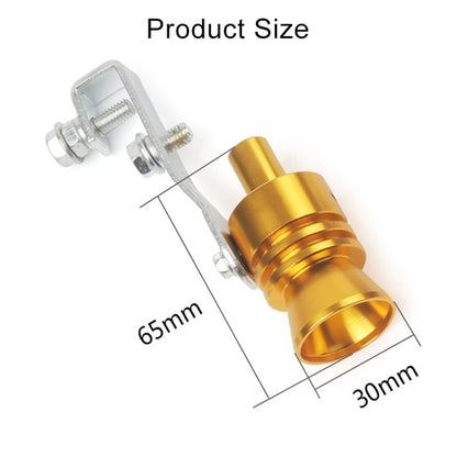 Universal Aluminum Turbo Sound Exhaust Muffler Pipe Whistle Car / Motorcycle Simulator Whistler, Size: L, Outside Diameter: 30mm(Gold) - In Car by buy2fix | Online Shopping UK | buy2fix