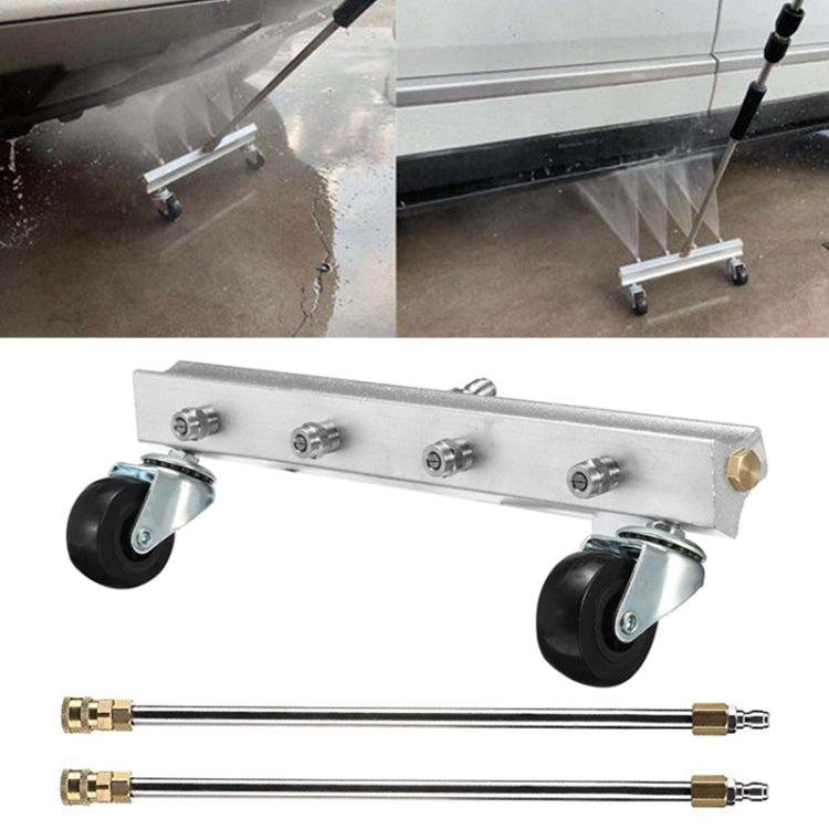 Car Body Chassis Car High Pressure Washing Machine Car Bottom Water Washing Machine 4 Nozzle Cleaner Set, Extension Rod Length: 34cm -  by buy2fix | Online Shopping UK | buy2fix