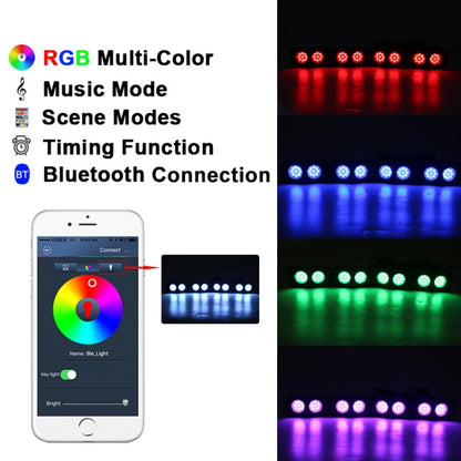 DC12-24V 18/27/36W 6 in 1 Dual-row RGB Mobile Phone Bluetooth APP Control Car Bottom Light / Chassis Light / Yacht Deck Light - In Car by buy2fix | Online Shopping UK | buy2fix