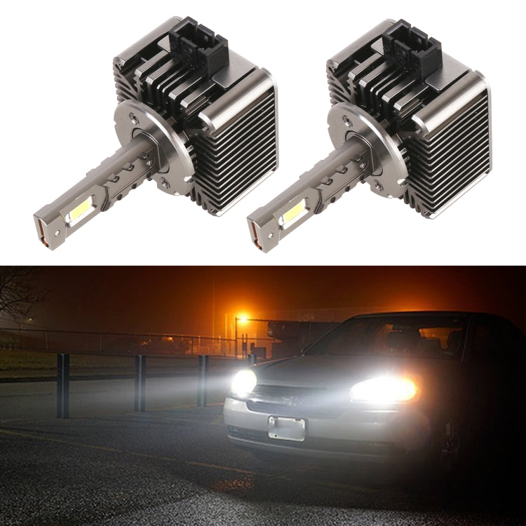 1 Pair D Series D1 Car HID Ballast to LED Headlight DC12V 35W 6000K 7000LM, 7040 Lamp Bead - In Car by buy2fix | Online Shopping UK | buy2fix