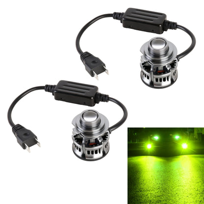 1 Pair H7 27W / DC12V Car Aluminum Alloy Flashing LED Headlight (Lime Green) - In Car by buy2fix | Online Shopping UK | buy2fix