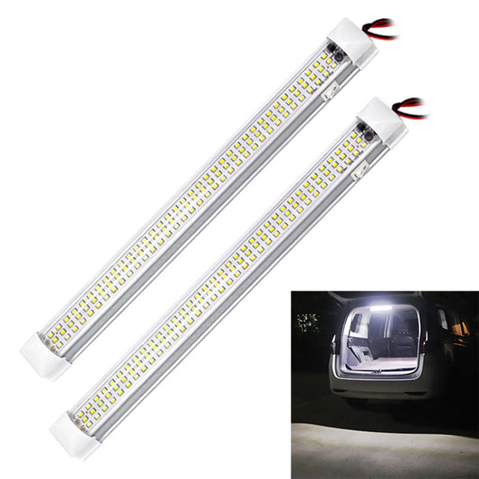 2 PCS ZS-3333 Side Switch Type 12-80V High Bright 108LEDs Car Dome Light Cabin Light Bar - In Car by buy2fix | Online Shopping UK | buy2fix