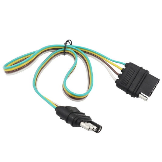 4 Pin Trailer Light Wire Harness Extension 18 Gauge 4-Way Flat Wiring Connector - In Car by buy2fix | Online Shopping UK | buy2fix