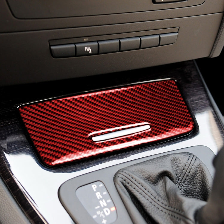 For BMW 3 Series E90 Carbon Fiber Car Ashtray Panel Decorative Sticker (Red) - In Car by buy2fix | Online Shopping UK | buy2fix