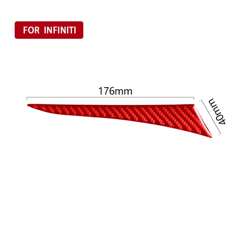 Car Carbon Fiber Dashboard Left Side Decorative Sticker for Infiniti Q50 2014-2020, Right Drive (Red) - In Car by buy2fix | Online Shopping UK | buy2fix