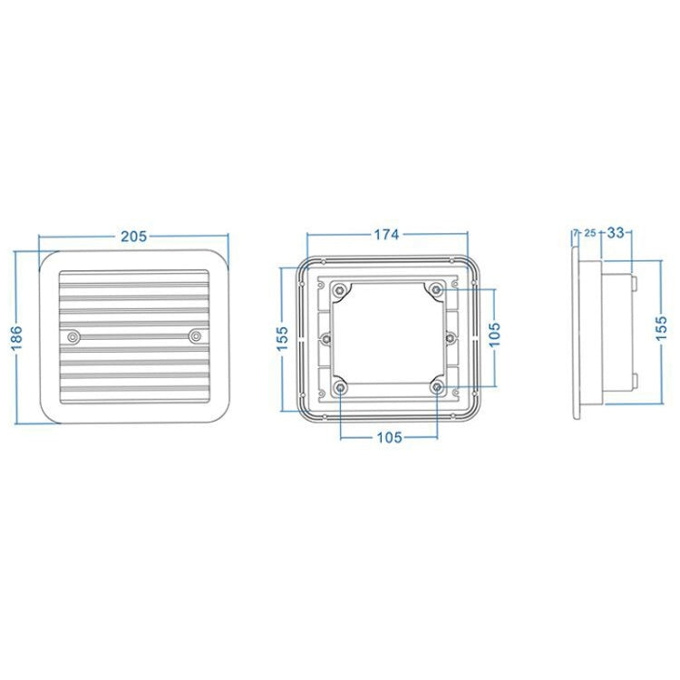 12V White Air Vent with Fan RV Trailer Caravan Gale Side Air Ventilation(White) - In Car by buy2fix | Online Shopping UK | buy2fix