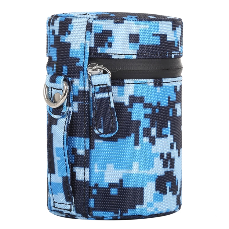 Camouflage Color Small Lens Case Zippered Cloth Pouch Box for DSLR Camera Lens, Size: 11x8x8cm (Blue) - Camera Accessories by buy2fix | Online Shopping UK | buy2fix