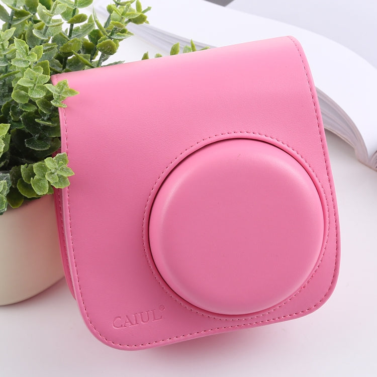 Retro Style Full Body Camera PU Leather Case Bag with Strap for FUJIFILM instax mini 9 / mini 8+ / mini 8(Pink) - Camera Accessories by buy2fix | Online Shopping UK | buy2fix