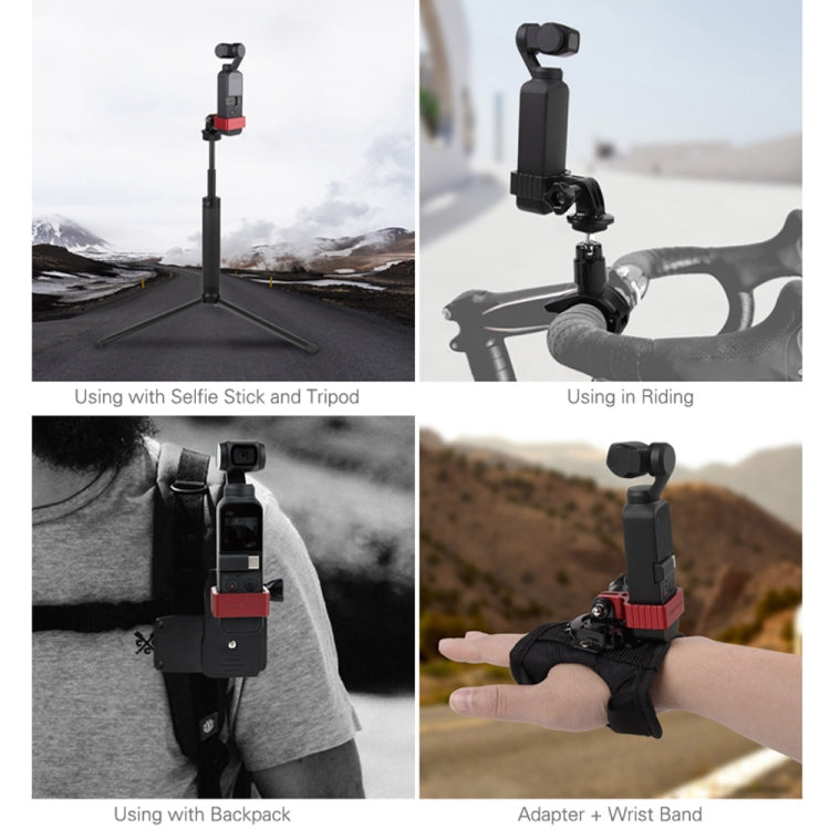 Sunnylife OP-Q9192 Metal Adapter Bracket for DJI OSMO Pocket(Red) - DJI & GoPro Accessories by Sunnylife | Online Shopping UK | buy2fix