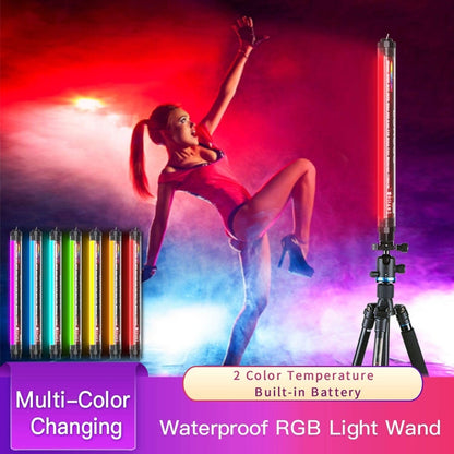 LUXCeO P7RGB Pro Colorful Photo LED Stick Video Light APP Control Adjustable Color Temperature Waterproof Handheld LED Fill Light with Remote Control -  by LUXCeO | Online Shopping UK | buy2fix