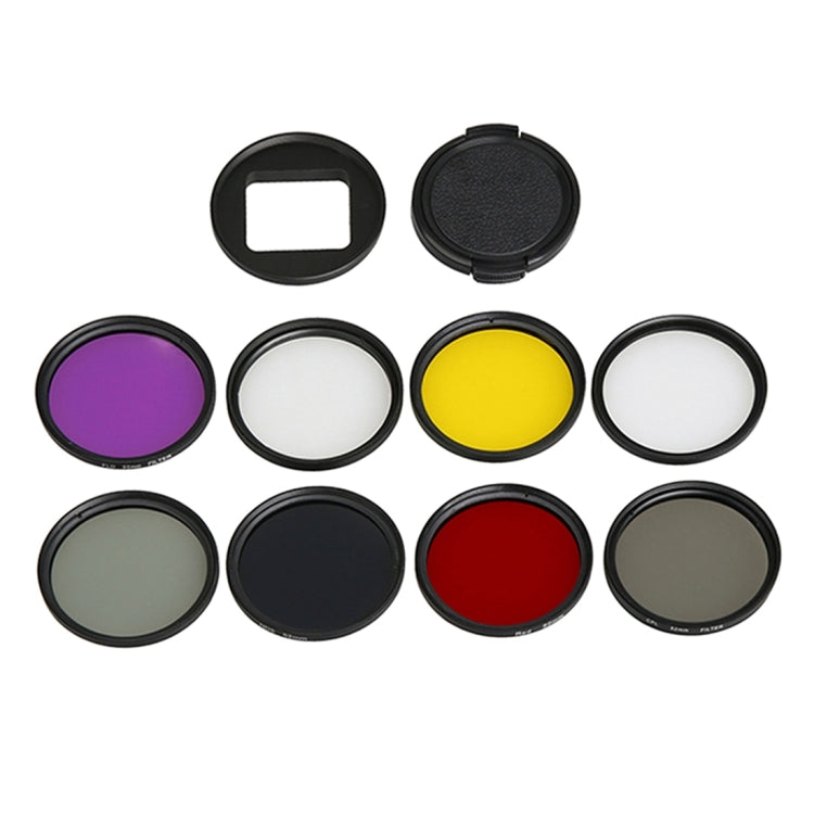 For GoPro HERO5 Sport Action Camera Proffesional 52mm Lens Filter(CPL + UV + ND8 + ND2 + Star 8 + Red + Yellow + FLD / Purple) & Waterproof Housing Case Adapter Ring - DJI & GoPro Accessories by buy2fix | Online Shopping UK | buy2fix