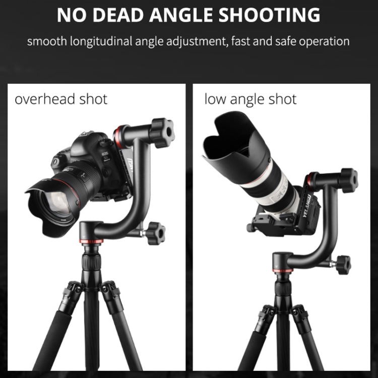 YELANGU  A201 360 Degree Horizontal Gimbal Tripod Head for DV and SLR Cameras (Black) - Tripod Heads by YELANGU | Online Shopping UK | buy2fix