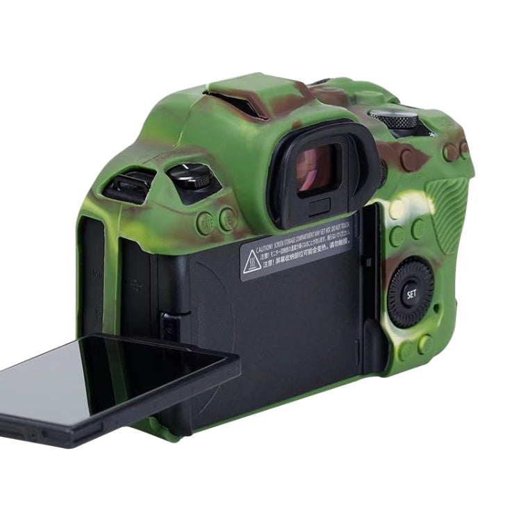 For Canon EOS R6 Litchi Texure Soft Silicone Case(Camouflage) - Camera Accessories by buy2fix | Online Shopping UK | buy2fix