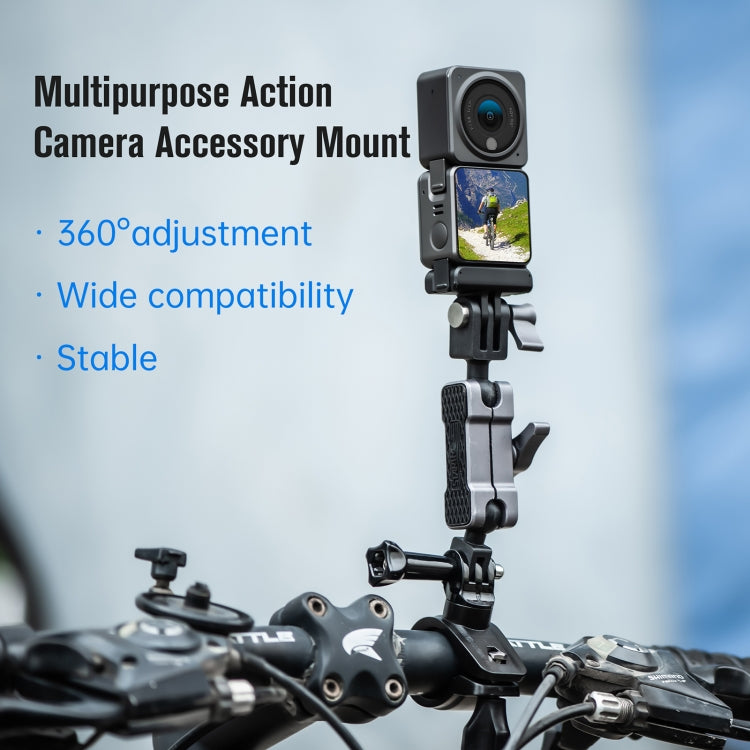 STARTRC Aluminium Alloy Mount Adapter Adjustable Arm, Deluxe Version (Black Silver) - DJI & GoPro Accessories by STARTRC | Online Shopping UK | buy2fix