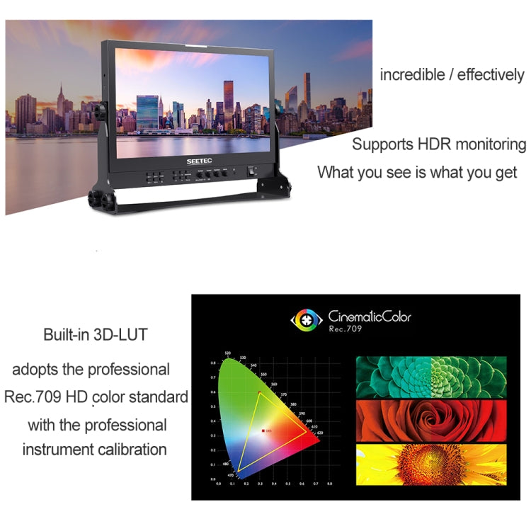 SEETEC ATEM156S 15.6 inch 3G-SDI HDMI Full HD 1920x1080P Multi-camera Broadcast Monitor(AU Plug) - On-camera Monitors by SEETEC | Online Shopping UK | buy2fix