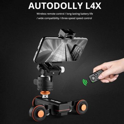 YELANGU L4X Camera Wheel Dolly + PC03 Phone Clamp with Remote, Load: 3kg - Camera Accessories by YELANGU | Online Shopping UK | buy2fix