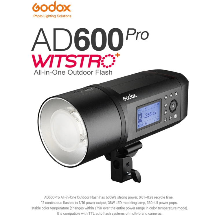 Godox  AD600 Pro WITSTRO 600Ws All-in-One Outdoor Flash 2.4GHz Speedlite Light(US Plug) - Camera Accessories by Godox | Online Shopping UK | buy2fix