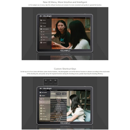 FEELWORLD LUT11S 10.1 inch Ultra High Bright 2000nit Touch Screen DSLR Camera Field Monitor, 3G-SDI 4K HDMI Input Output 1920 x 1200 IPS Panel(US Plug) - On-camera Monitors by FEELWORLD | Online Shopping UK | buy2fix