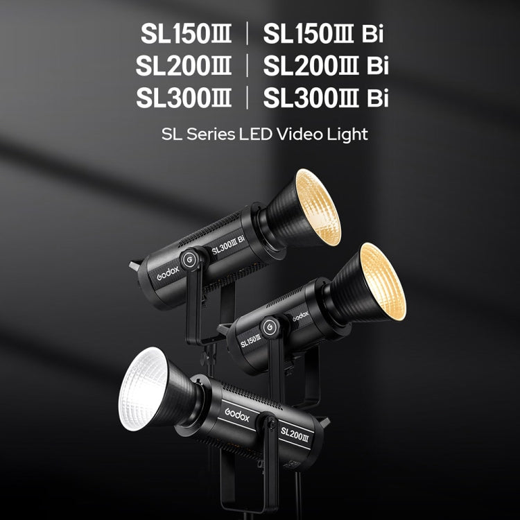 Godox SL300IIIBi 330W Bi-Color 2800K-6500K LED Video Light(EU Plug) - Shoe Mount Flashes by Godox | Online Shopping UK | buy2fix