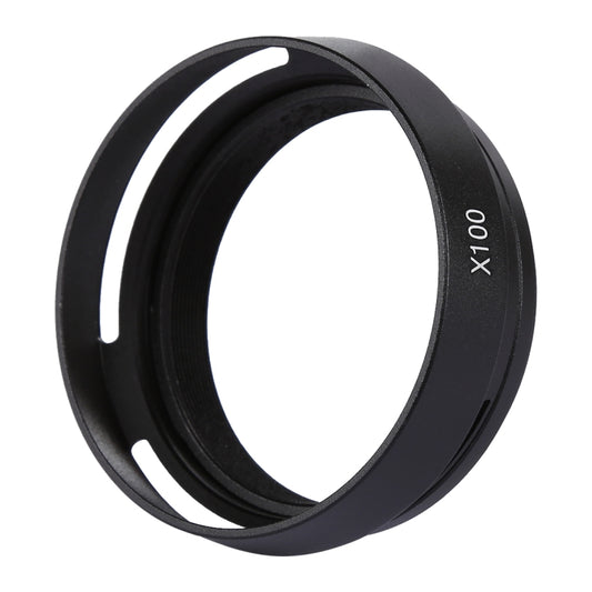 49mm Metal Vented Lens Hood for Fujifilm X100(Black) - Camera Accessories by buy2fix | Online Shopping UK | buy2fix