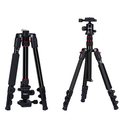 TRIOPO K2508S+B1S Adjustable Portable  Aluminum Alloy Tripod with Ball Head for SLR Camera(Red) - Tripods by TRIOPO | Online Shopping UK | buy2fix