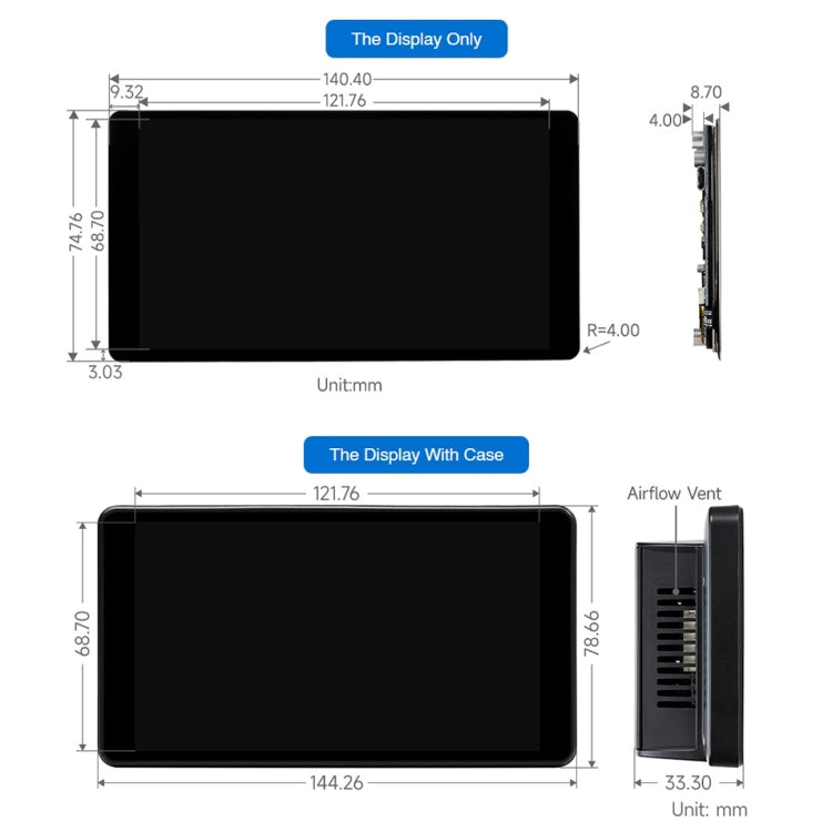 Waveshare 5.5 inch 1440 x 2560 2K Capacitive Touch LCD Display IPS Screen for Raspberry Pi , HDMI Interface - Consumer Electronics by WAVESHARE | Online Shopping UK | buy2fix