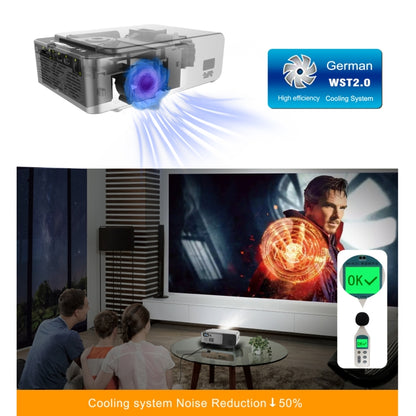 T6 2000ANSI Lumens 1080P LCD Mini Theater Projector, Phone Version, US Plug(Silver) - Consumer Electronics by buy2fix | Online Shopping UK | buy2fix