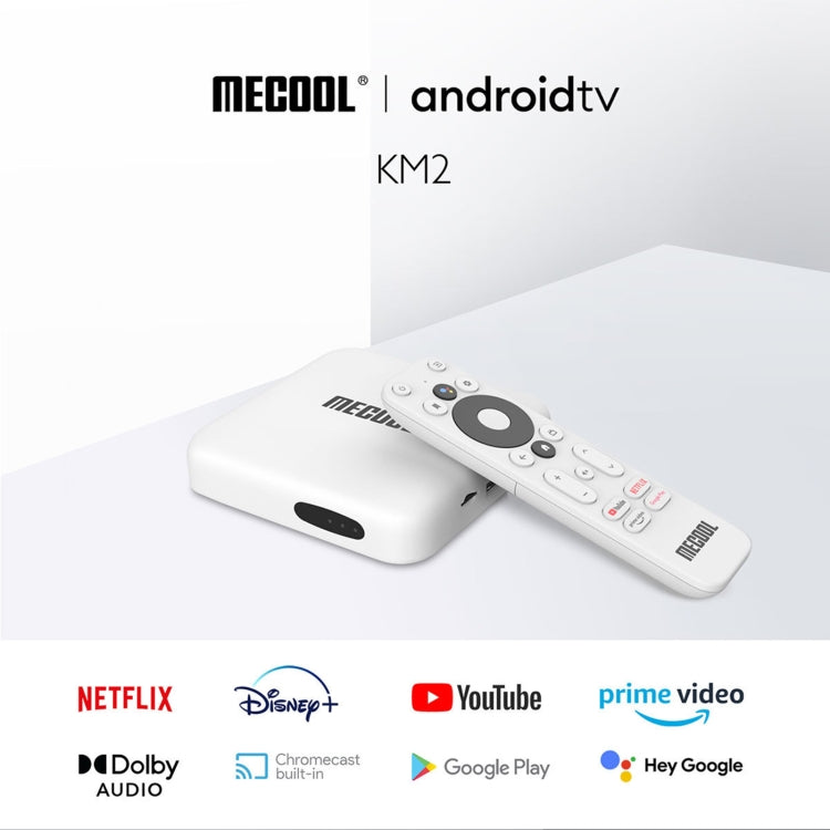 MECOOL KM2 4K Smart TV BOX Android 10.0 Media Player with Remote Control, Amlogic S905X2 Quad Core ARM Cortex A55, RAM: 2GB, ROM: 8GB, Support Bluetooth, HDMI, TF Card, US Plug - Amlogic S905 by MECOOL | Online Shopping UK | buy2fix