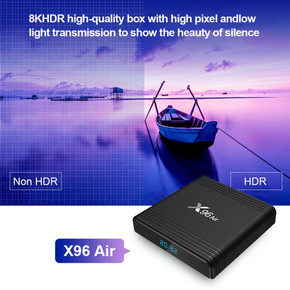 X96 Air 8K Smart TV BOX Android 9.0 Media Player with Remote Control, Quad-core Amlogic S905X3, RAM: 4GB, ROM: 64GB, Dual Band WiFi, Bluetooth, UK Plug - Consumer Electronics by buy2fix | Online Shopping UK | buy2fix