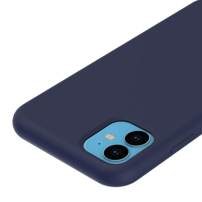 For iPhone 11 Solid Color Liquid Silicone Shockproof Case (Dark Blue) - iPhone 11 Cases by buy2fix | Online Shopping UK | buy2fix