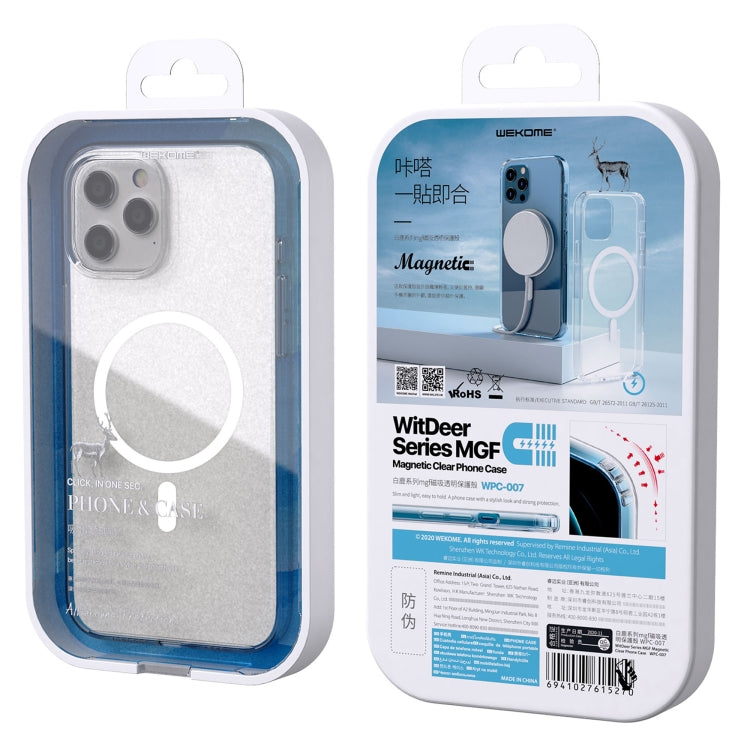 For iPhone 12 / 12 Pro WK WPC-007 iDeal Series Magsafe Case Magnetic Ring All-inclusive Clear TPU Transparent Shockproof Case - iPhone 12 / 12 Pro Cases by WK | Online Shopping UK | buy2fix