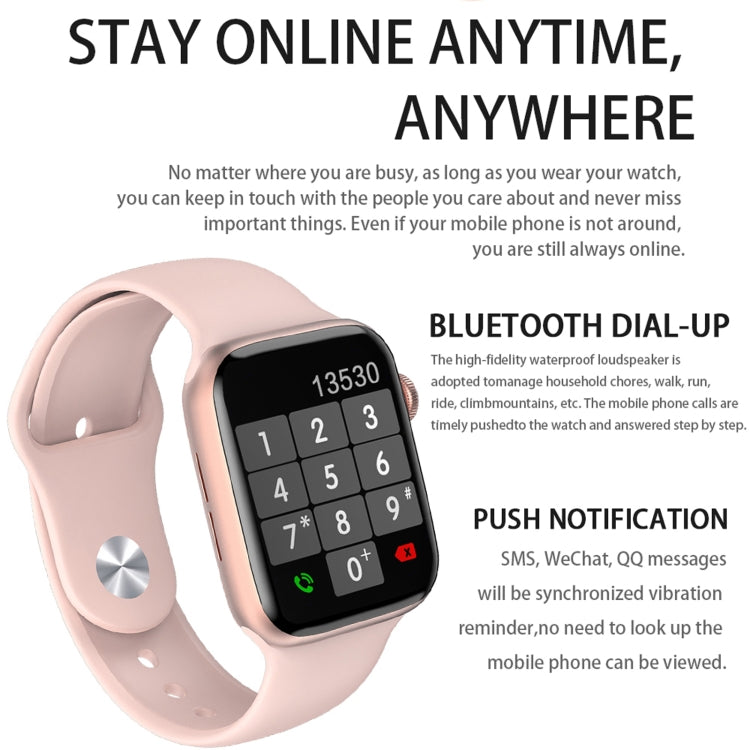 DW35 1.75 inch Full Screen IP67 Waterproof Smart Watch, Support Sleep Monitor / Heart Rate Monitor / Bluetooth Call(Pink) - Smart Wear by buy2fix | Online Shopping UK | buy2fix