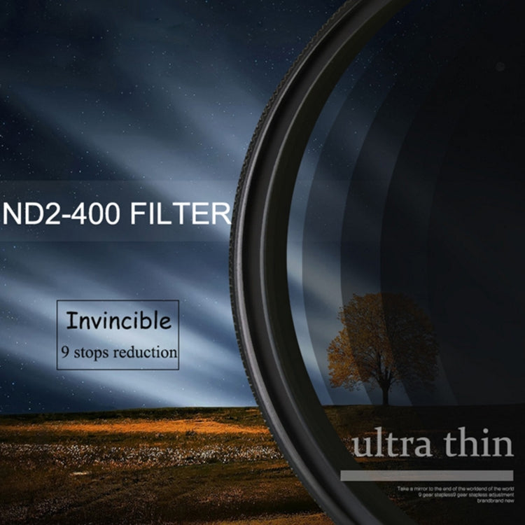 43mm ND Fader Neutral Density Adjustable Variable Filter, ND2 to ND400 Filter - Camera Accessories by buy2fix | Online Shopping UK | buy2fix