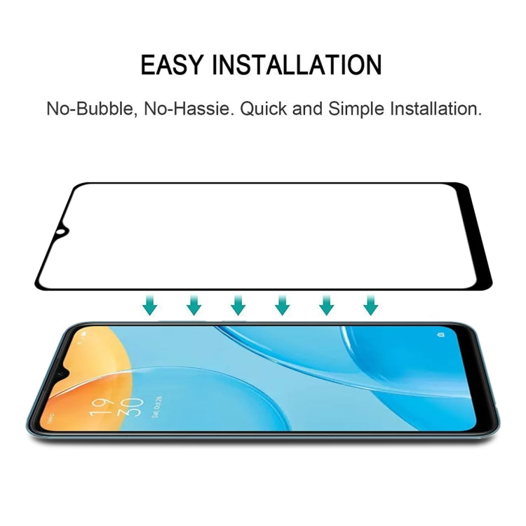 For OPPO A15s Full Glue Full Screen Tempered Glass Film - OPPO & vivo Accessories by buy2fix | Online Shopping UK | buy2fix