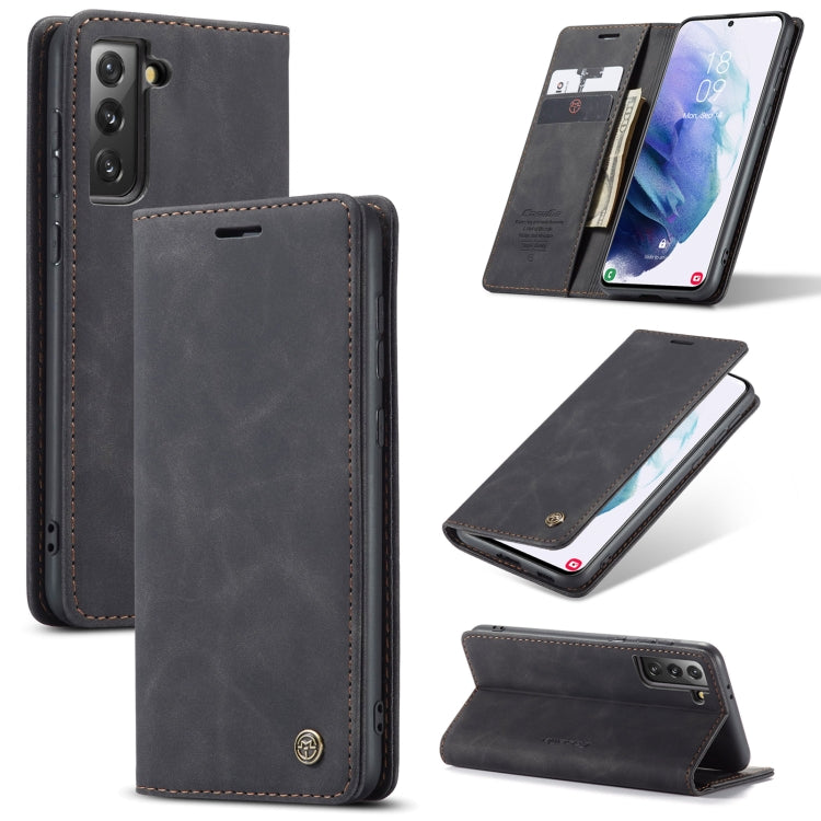 For Samsung Galaxy S21 5G CaseMe 013 Multifunctional Horizontal Flip Leather Case with Holder & Card Slot & Wallet(Black) - Galaxy S21 5G Cases by CaseMe | Online Shopping UK | buy2fix