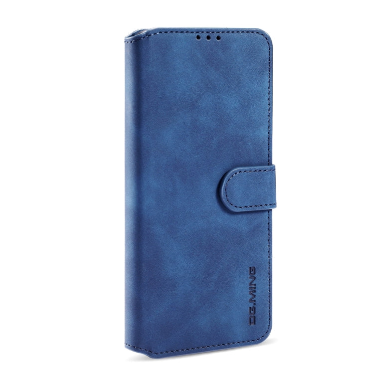 For samsung Galaxy A52 5G / 4G DG.MING Retro Oil Side Horizontal Flip Leather Case with Holder & Card Slots & Wallet(Blue) - Galaxy Phone Cases by DG.MING | Online Shopping UK | buy2fix