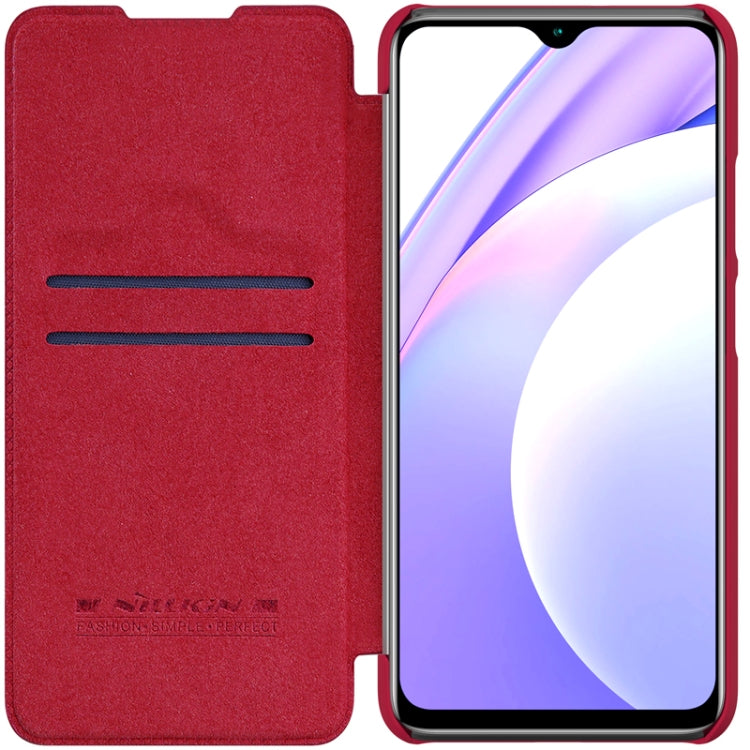 For Xiaomi Redmi Note 9 4G / 9 Power NILLKIN QIN Series Crazy Horse Texture Horizontal Flip Leather Case with Card Slot(Red) - Xiaomi Cases by NILLKIN | Online Shopping UK | buy2fix