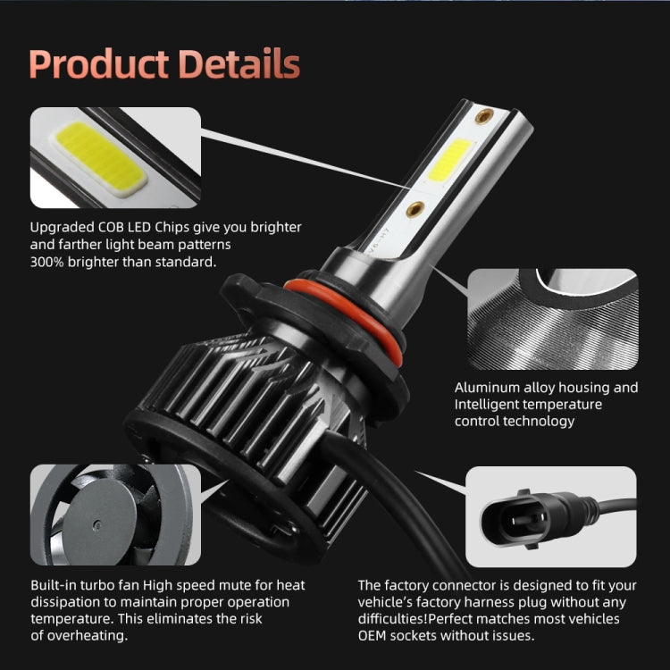 F2 9005 / HB3 / H10 2 PCS DC9-36V / 25W / 6000K / 2500LM IP68 Waterproof Car LED Headlight(Cold White Light) - In Car by buy2fix | Online Shopping UK | buy2fix