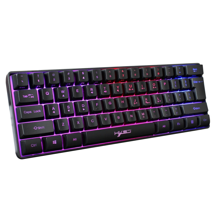 HXSJ V700 61 Keys RGB Lighting Gaming Wired Keyboard (Black) - Wired Keyboard by HXSJ | Online Shopping UK | buy2fix