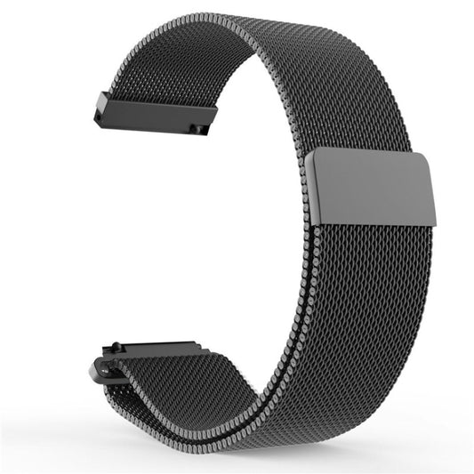 22mm Milanese Stainless Steel Replacement Watchband for Huawei Watch GT2 Pro / Amazfit GTR 2(Black) - Smart Wear by buy2fix | Online Shopping UK | buy2fix