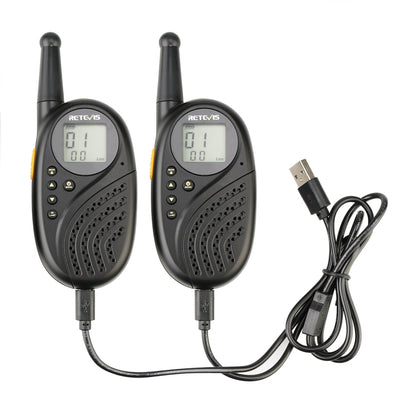 1 Pair RETEVIS RT35 0.5W EU Frequency 446MHz 8CH Handheld Children Walkie Talkie(Black) - Consumer Electronics by RETEVIS | Online Shopping UK | buy2fix