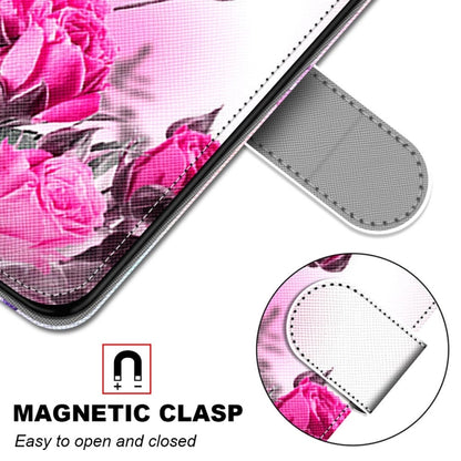 For Xiaomi Redmi Note 10 5G Coloured Drawing Cross Texture Horizontal Flip PU Leather Case with Holder & Card Slots & Wallet & Lanyard(Wild Rose) - Xiaomi Cases by buy2fix | Online Shopping UK | buy2fix