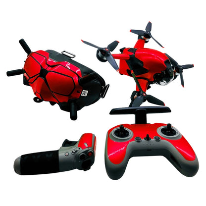 FPV-TZ-SF 4 in 1 Waterproof Anti-Scratch Decal Skin Wrap Stickers Personalized Film Kits for DJI FPV Drone & Goggles V2 & Remote Control & Rocker(Fluorescent Red) - DJI & GoPro Accessories by buy2fix | Online Shopping UK | buy2fix