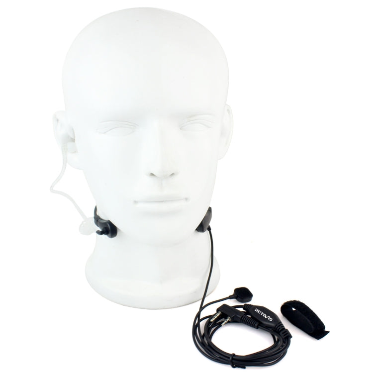 RETEVIS TK Throat PTT Covert Acoustic Tube Earphone Speaker Microphone for H-777 / RT-5R / RT-5RV / RT-B6 - Microphones & Headsets by RETEVIS | Online Shopping UK | buy2fix