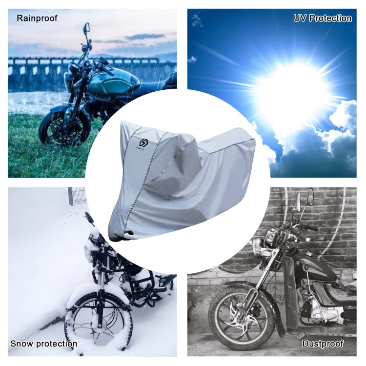 WUPP CS-1410B2 Motorcycle Thickened Oxford Cloth All-inclusive Waterproof Sun-proof Protective Cover, Size:M(Silver) - Protective Gear by WUPP | Online Shopping UK | buy2fix