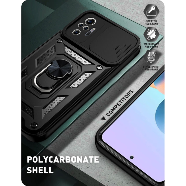 For Xiaomi Redmi Note 10 Pro Sliding Camera Cover Design TPU+PC Protective Case(Black) - Xiaomi Accessories by buy2fix | Online Shopping UK | buy2fix